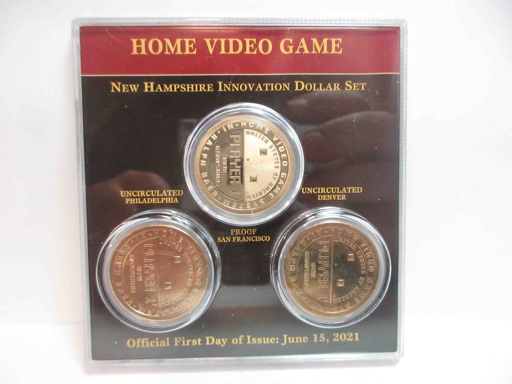 (3) 2021 First day of issue Home Video Game dollar coins