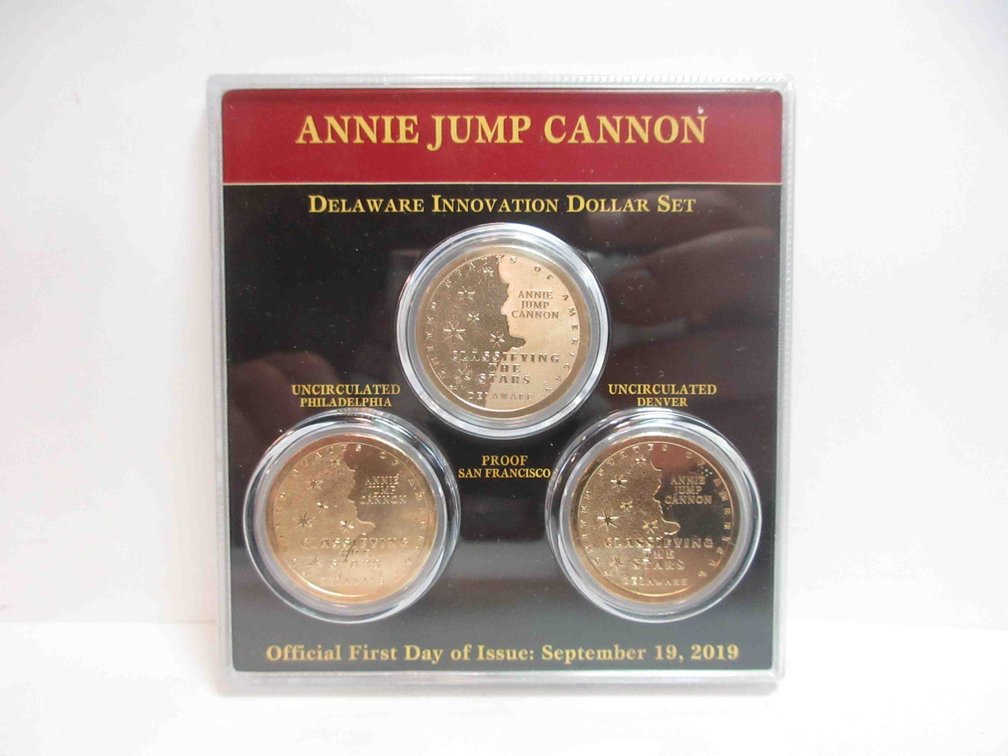 (3) 2019 First day of issue Annie Jump Cannon dollar coins