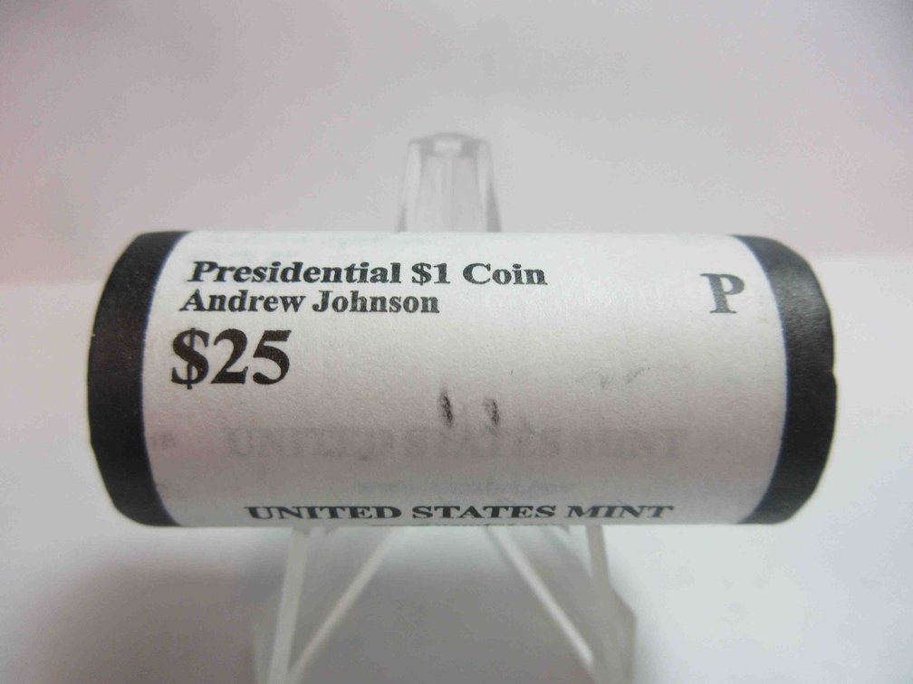 Uncirculated roll of 2011-P Andrew Johnson dollar coins