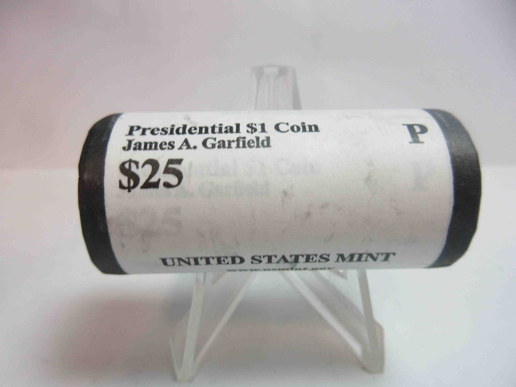 Uncirculated roll of 2011-P James Garfield dollar coins