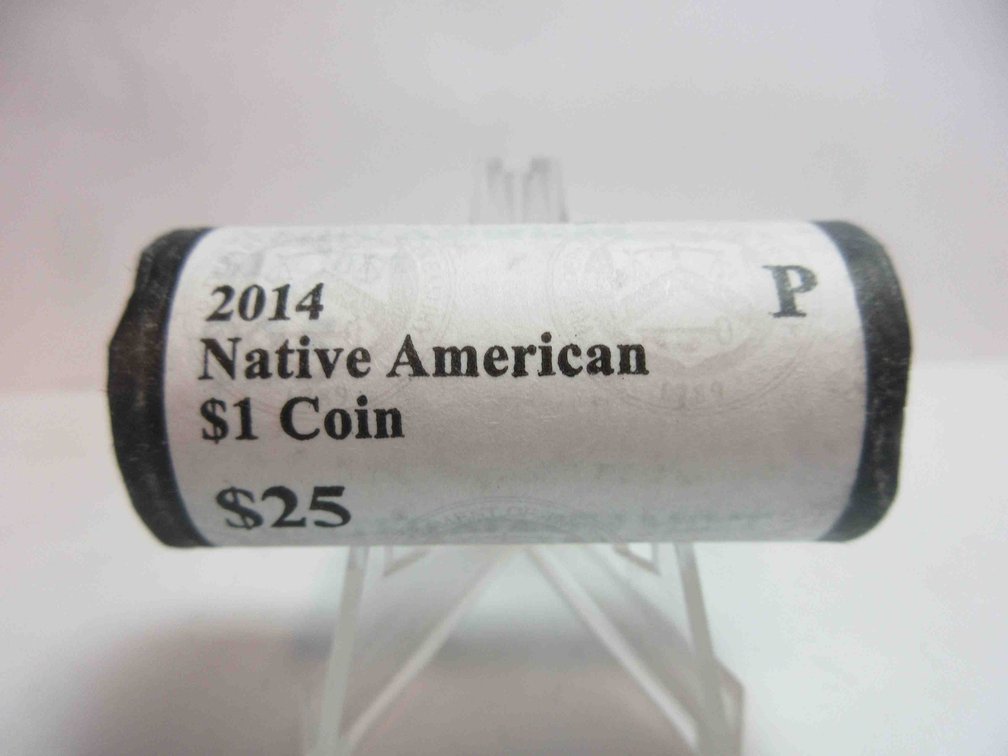 Uncirculated roll of 2014-P Native American dollar coins