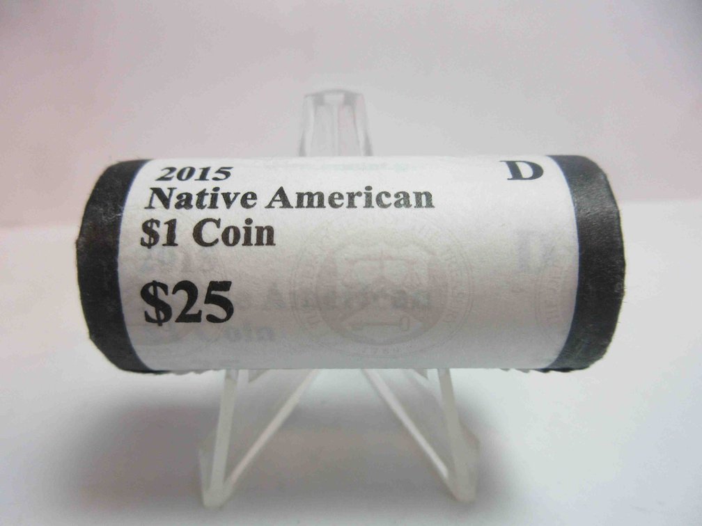 Uncirculated roll of 2015-D Native American dollar coins