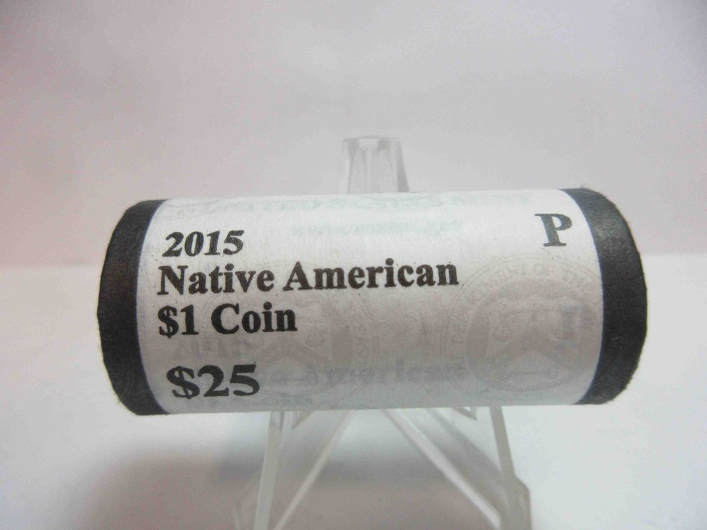 Uncirculated roll of 2015-P Native American dollar coins