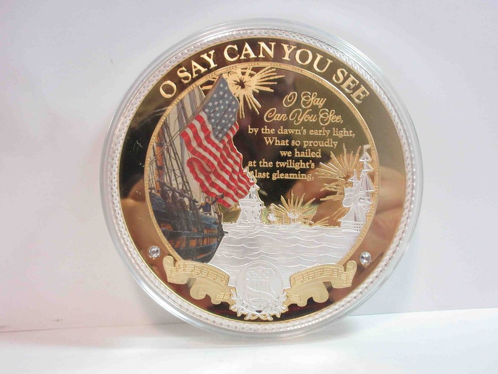 American Mint "O Say Can You See" jumbo Star-Spangled Banner coin