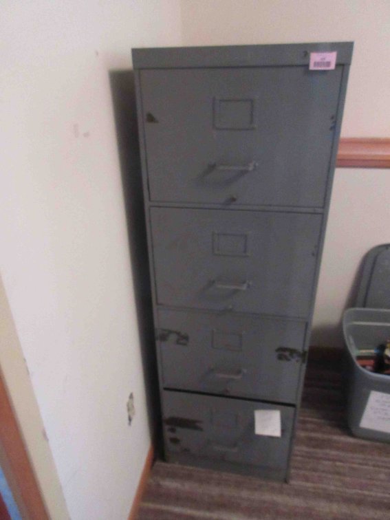 4-Drawer metal file cabinet (contents not included)