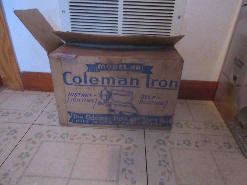 Coleman self heating iron