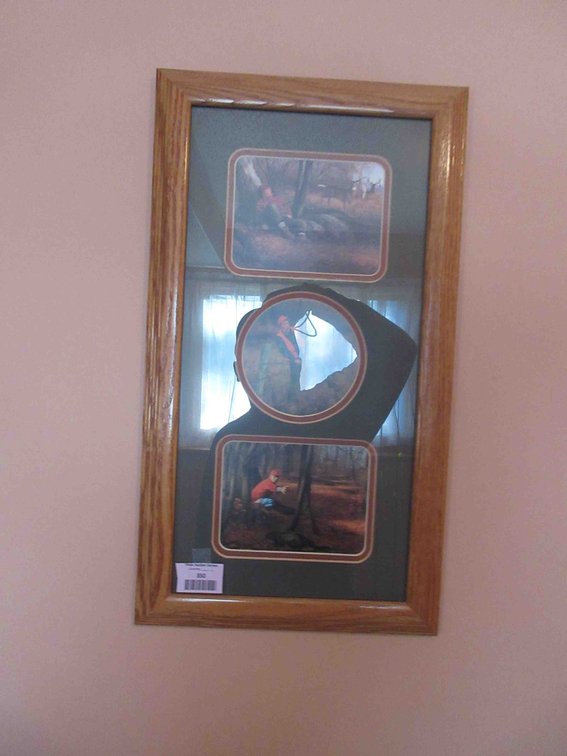 Missed shot hunting print in frame