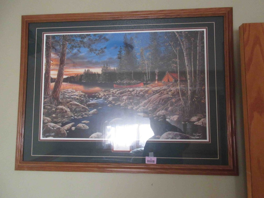Jim Hansel "Headwaters" signed and numbered print in frame
