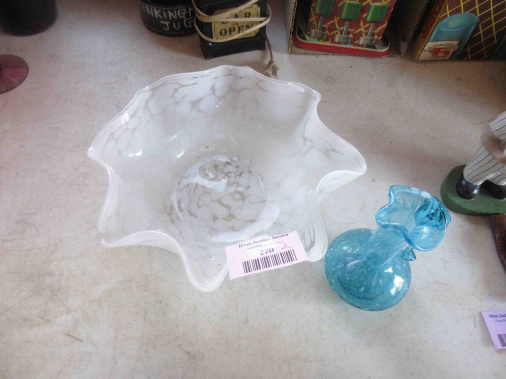 (2) Art glass pieces
