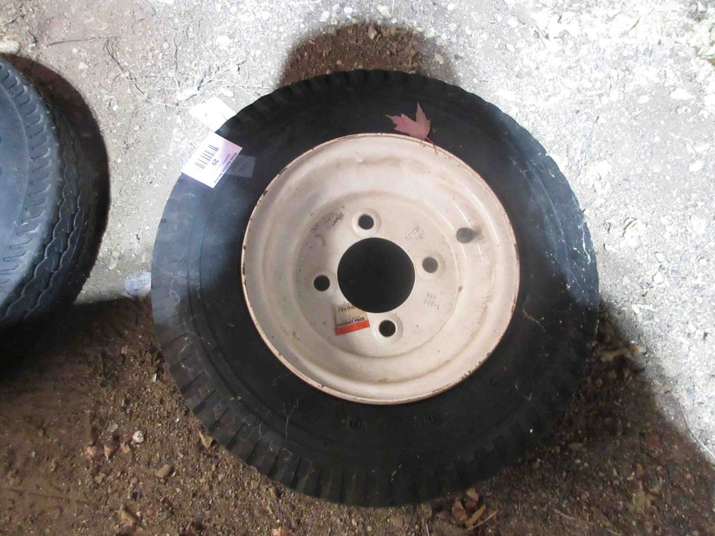 New trailer tire on 4-bolt rim