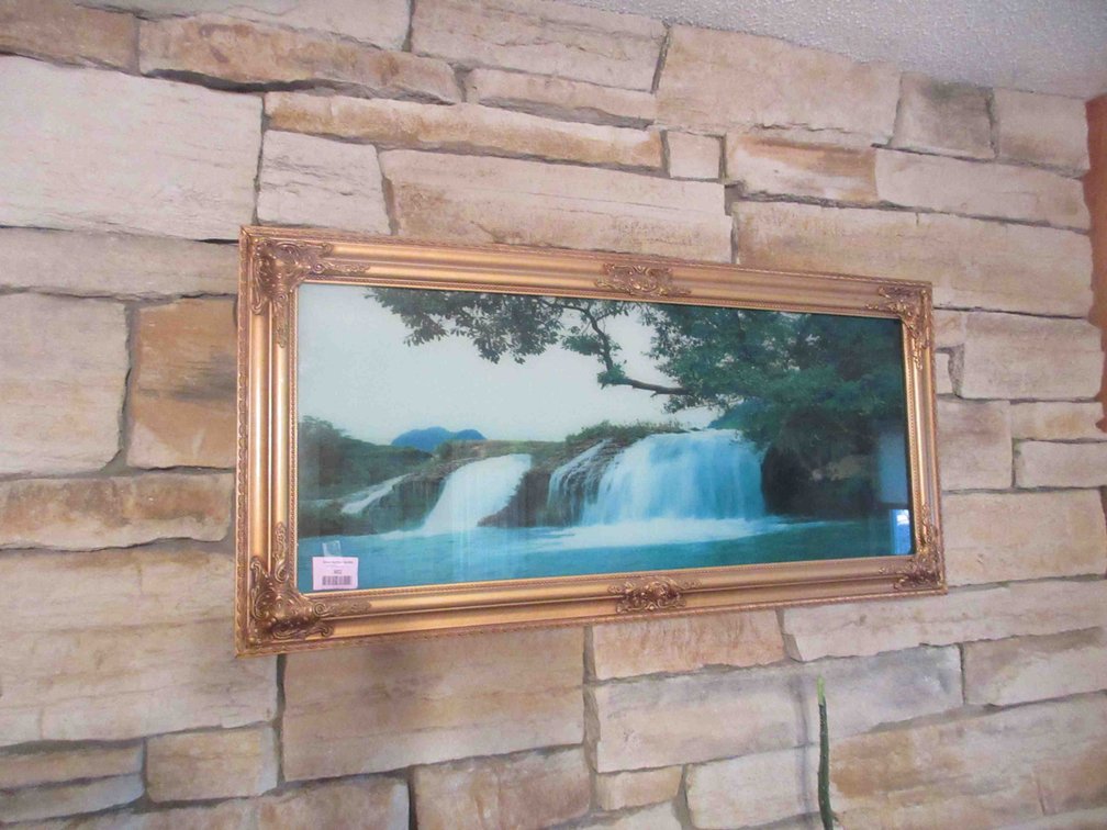 Vintage sound and motion waterfall wall hanging