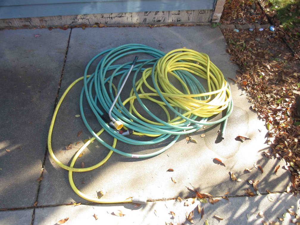 Group of garden hoses