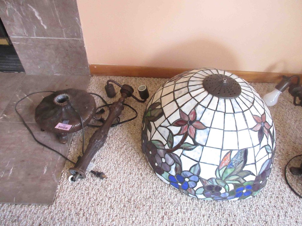 Stained glass lamp group