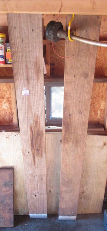 Pair of wood ramps and boards