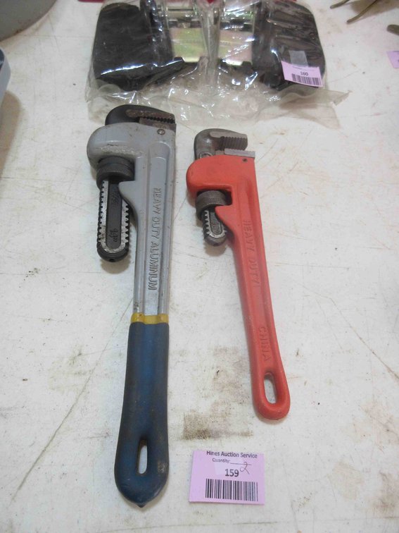 (2) Pipe wrenches