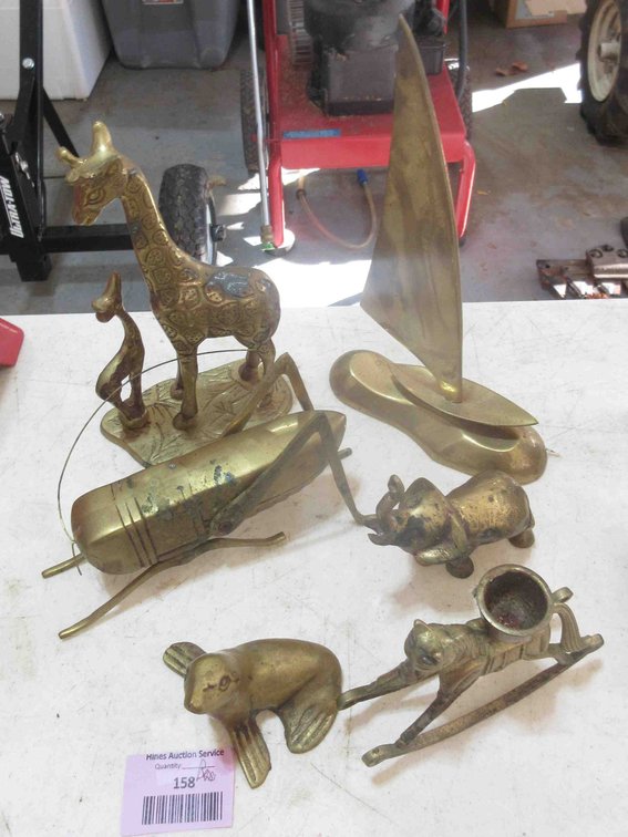 Group of brass figurines