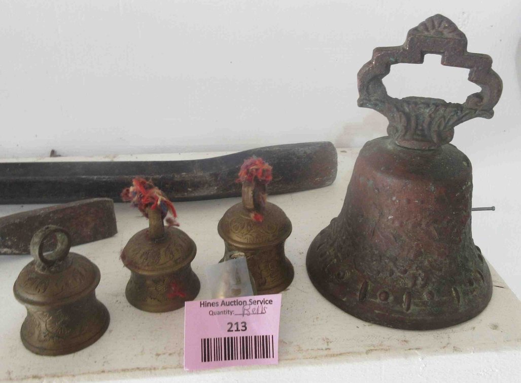 (4) Brass and cast iron bells