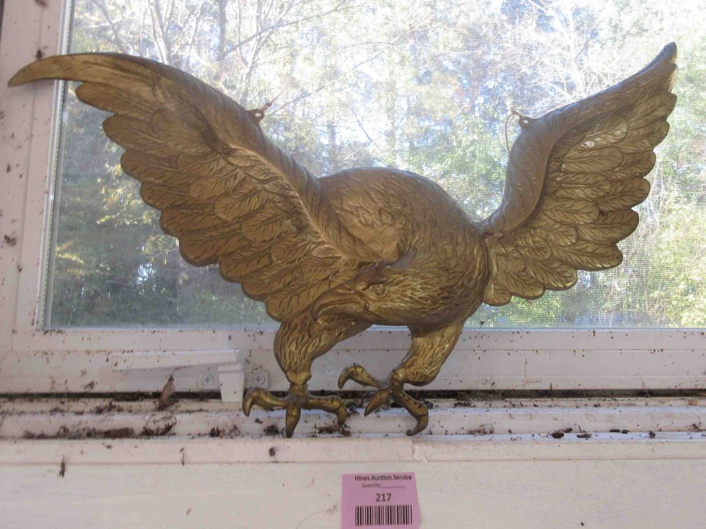 Brass wall eagle
