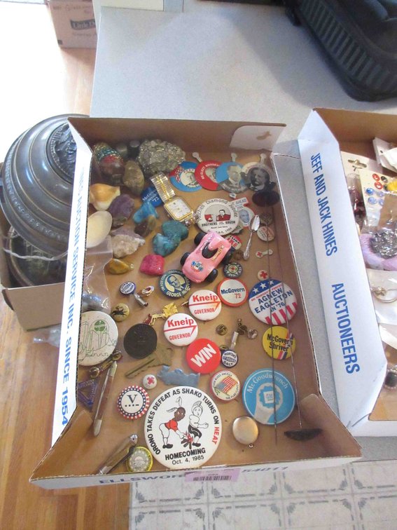 Flat of collectibles