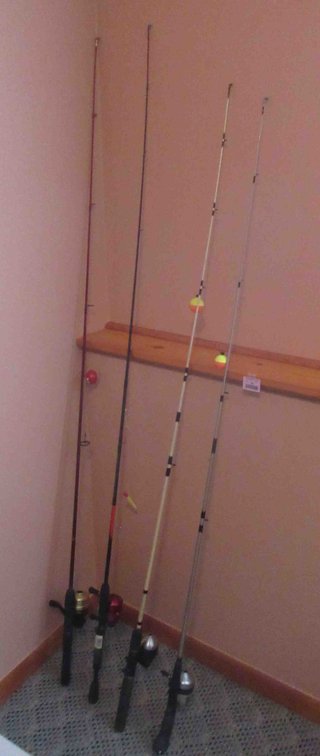 (4) Fishing rods with reels