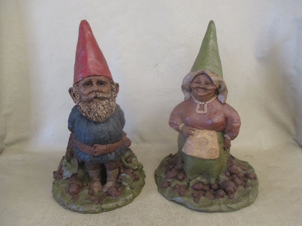(2) Clark Gnome figurines