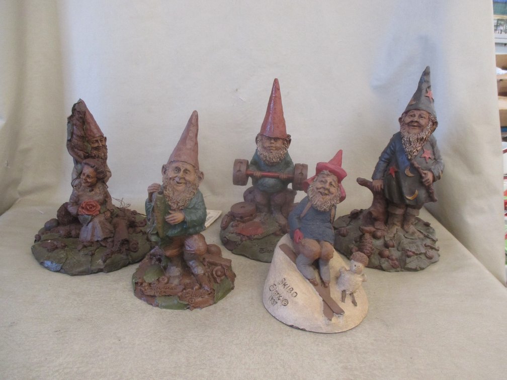 (5) Clark Gnome figurines