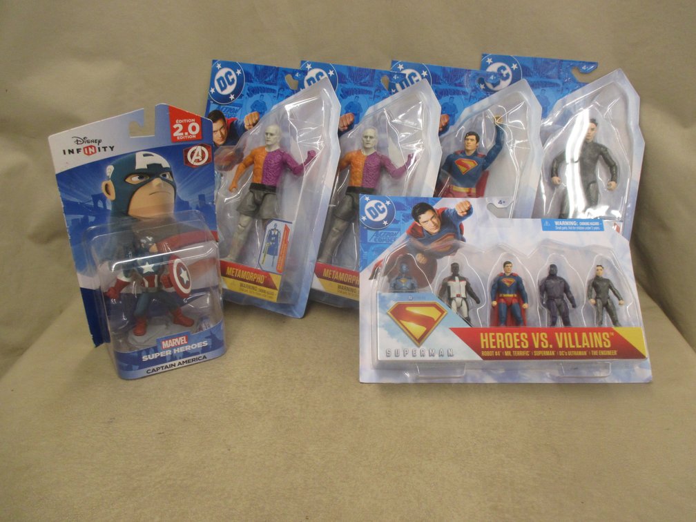 (6) DC Comic Super Hero toys