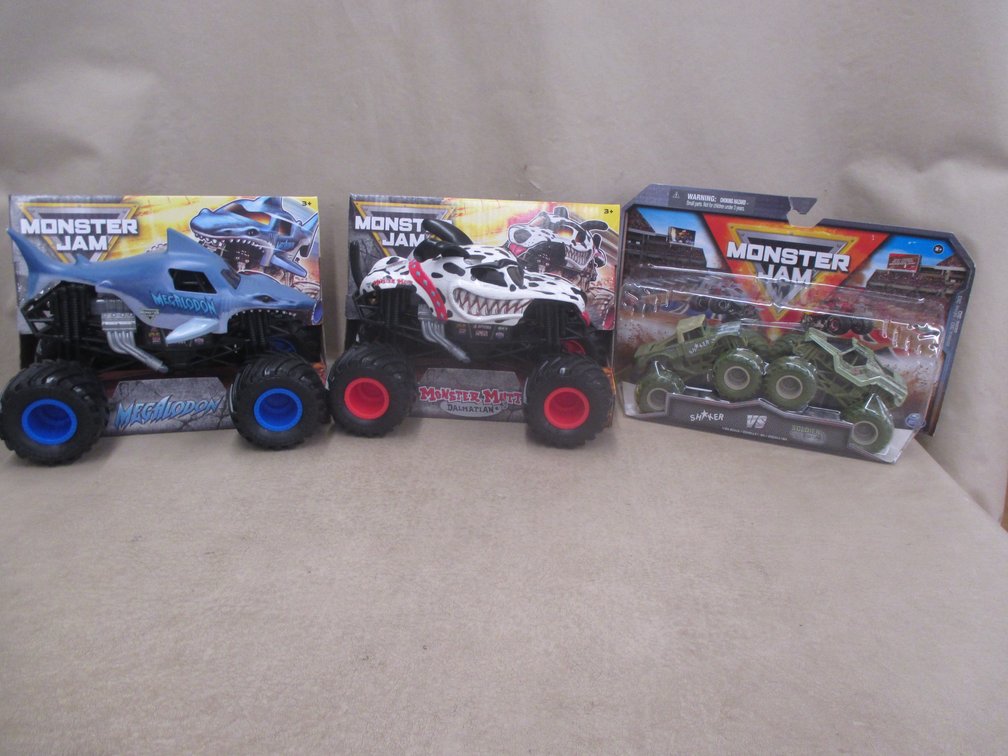 (3) Monster Jam toys
