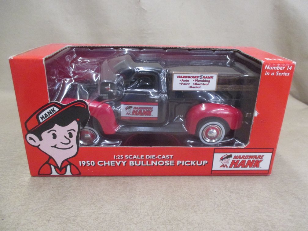 Ertl die cast Hardware Hank 1950 Chevy Bullnose Pickup ruck bank