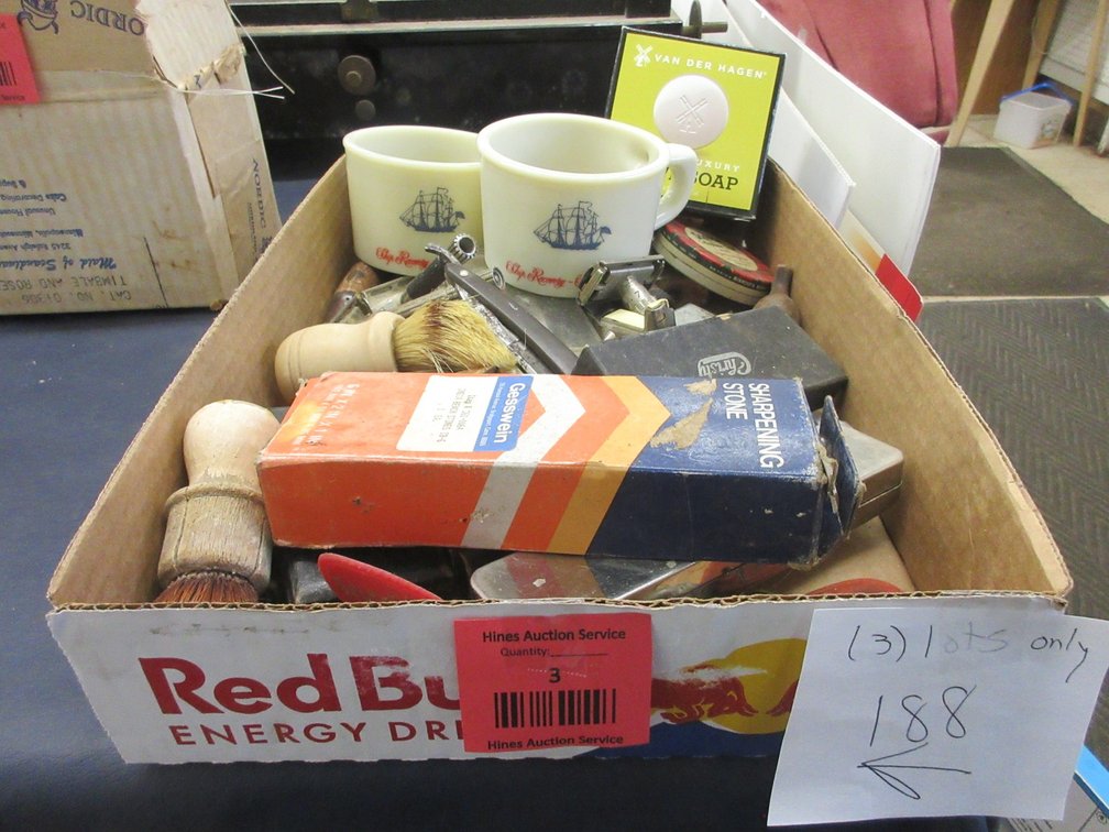 Box of antique collectibles