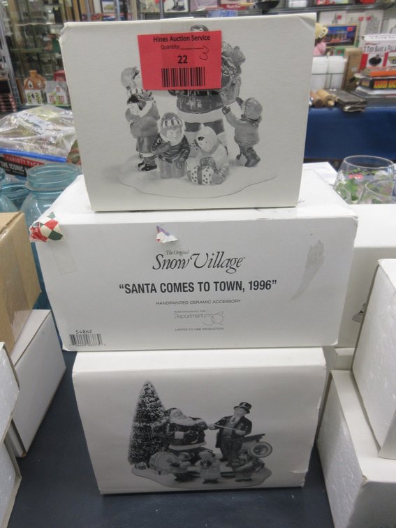 (3) Department 56 Snow Village figurine sets