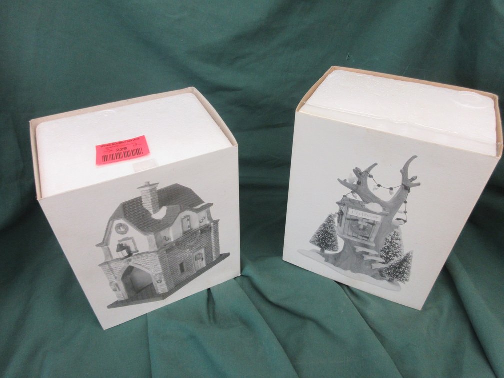 (2) Department 56 Snow Village houses