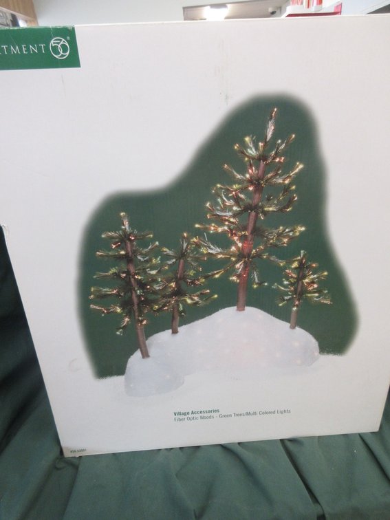 Department 56 Snow Village Fiber Optic tree set