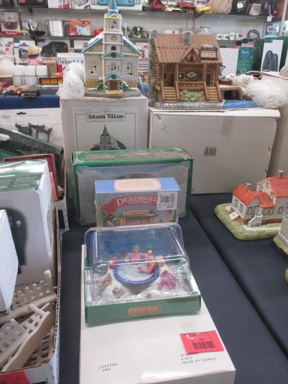 Assorted Christmas Village pieces