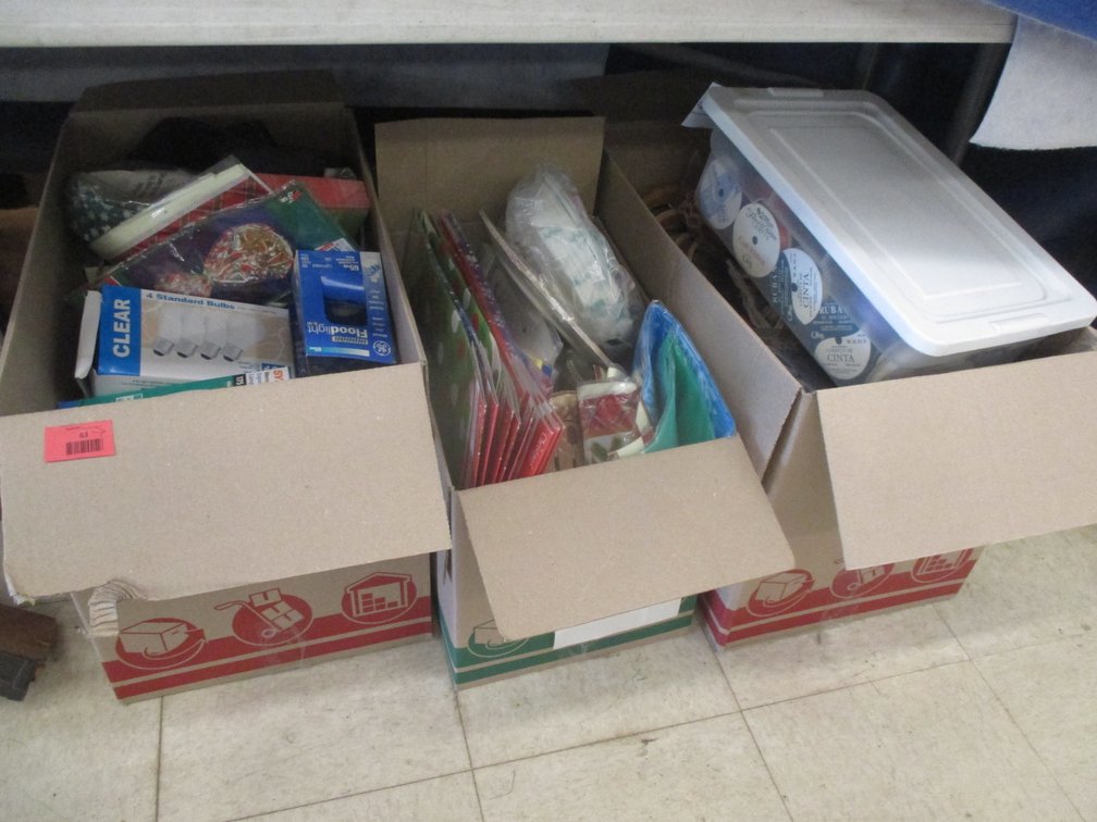 (3) Boxes home items