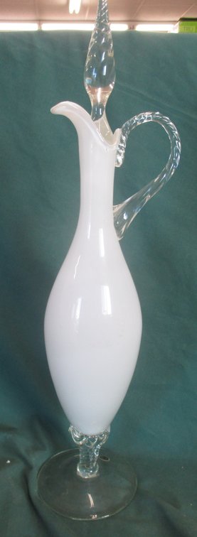 Made in Italy art glass decanter with stopper