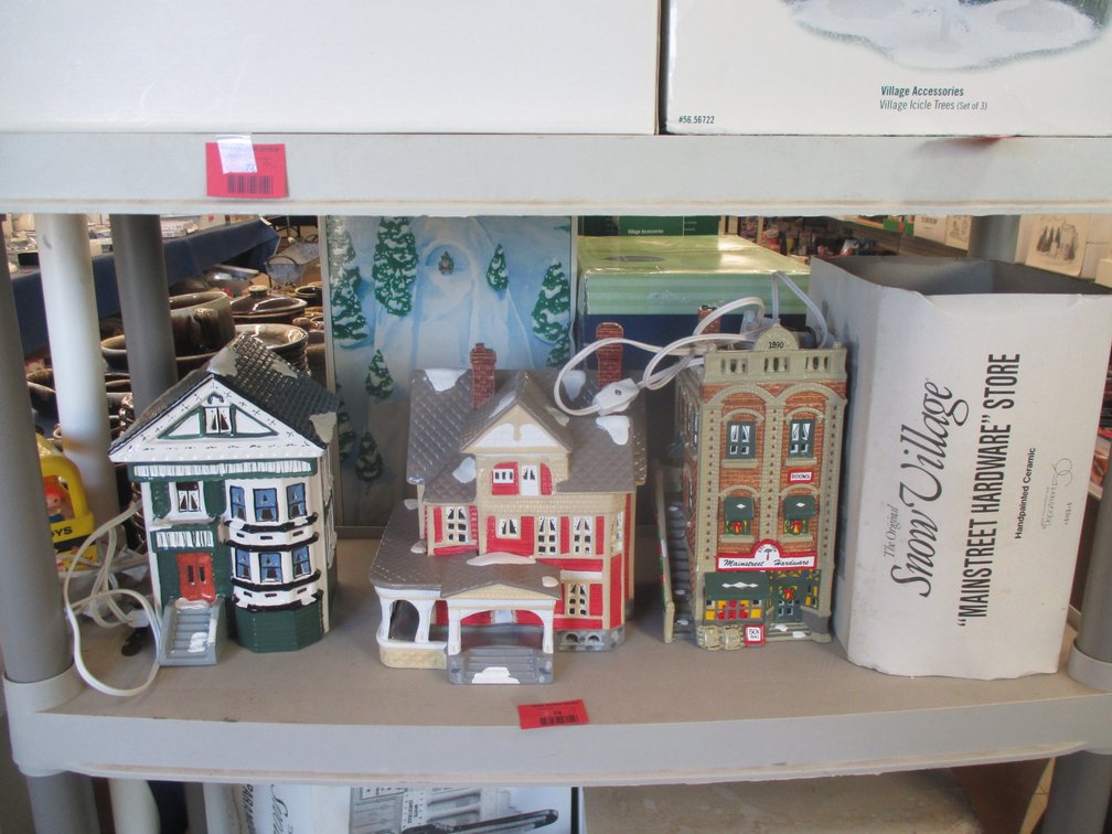 (3) Department 56 Village Buildings