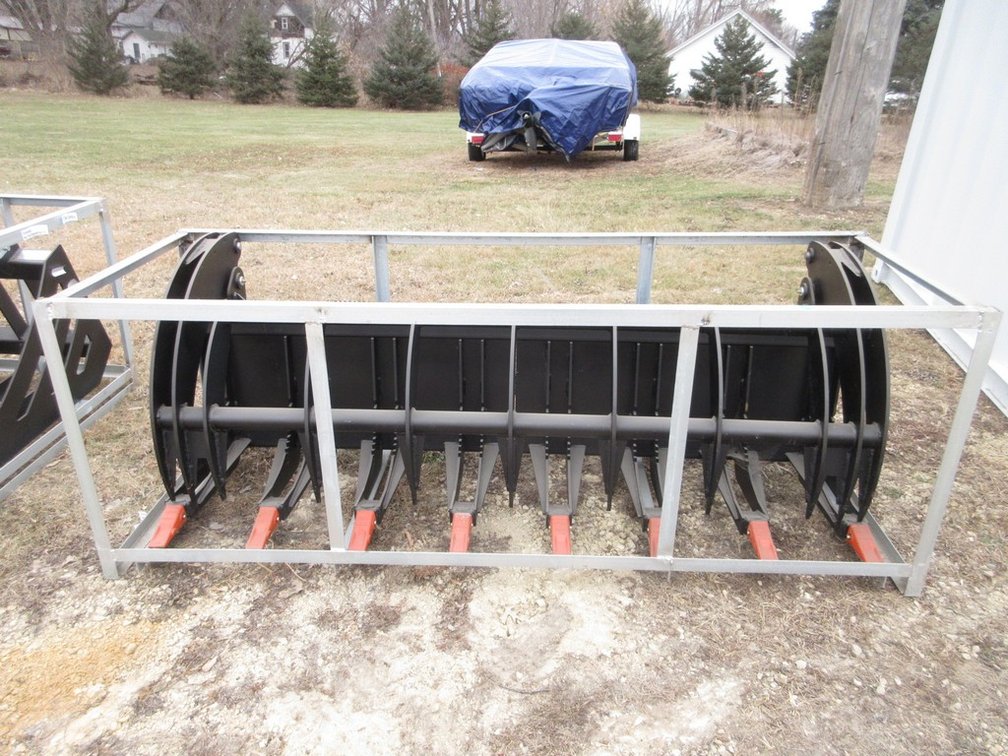 Heavy grass fork grapple with quick tatch for skid steer