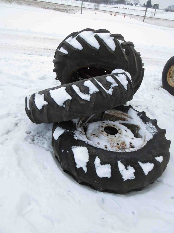 (3) Tractor tires on rims