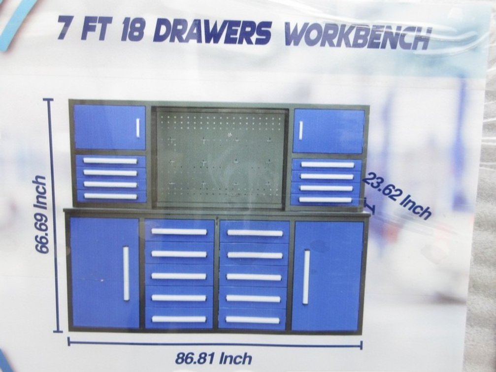 18-Drawer steel workbench