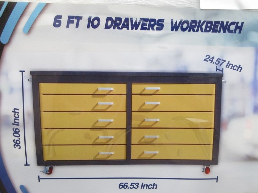 10-Drawer steel workbench