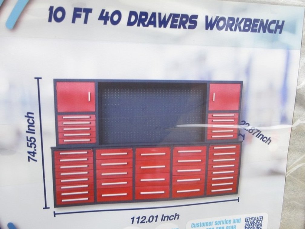 40-Drawer steel workbench