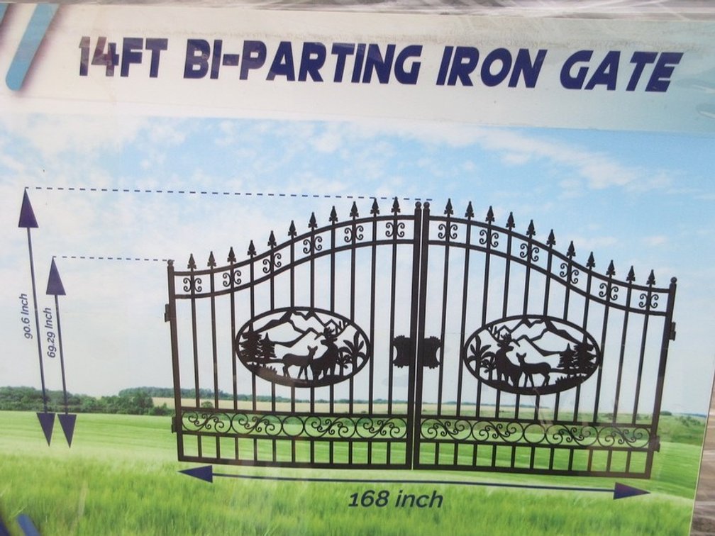 14ft Bi-parting iron gate
