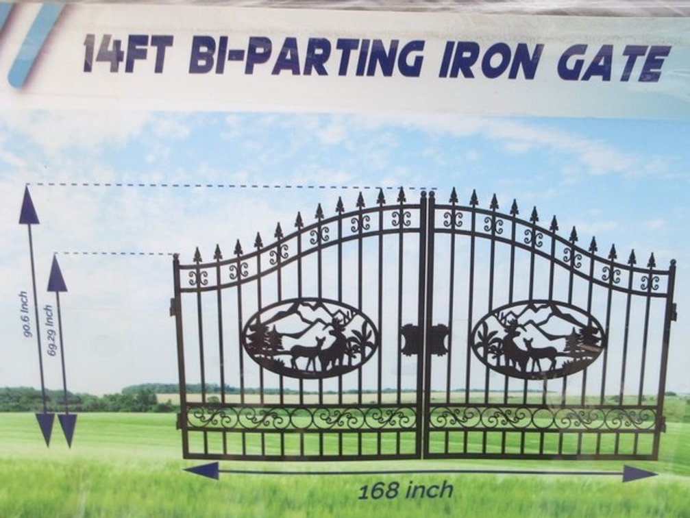 14ft Bi-parting iron gate