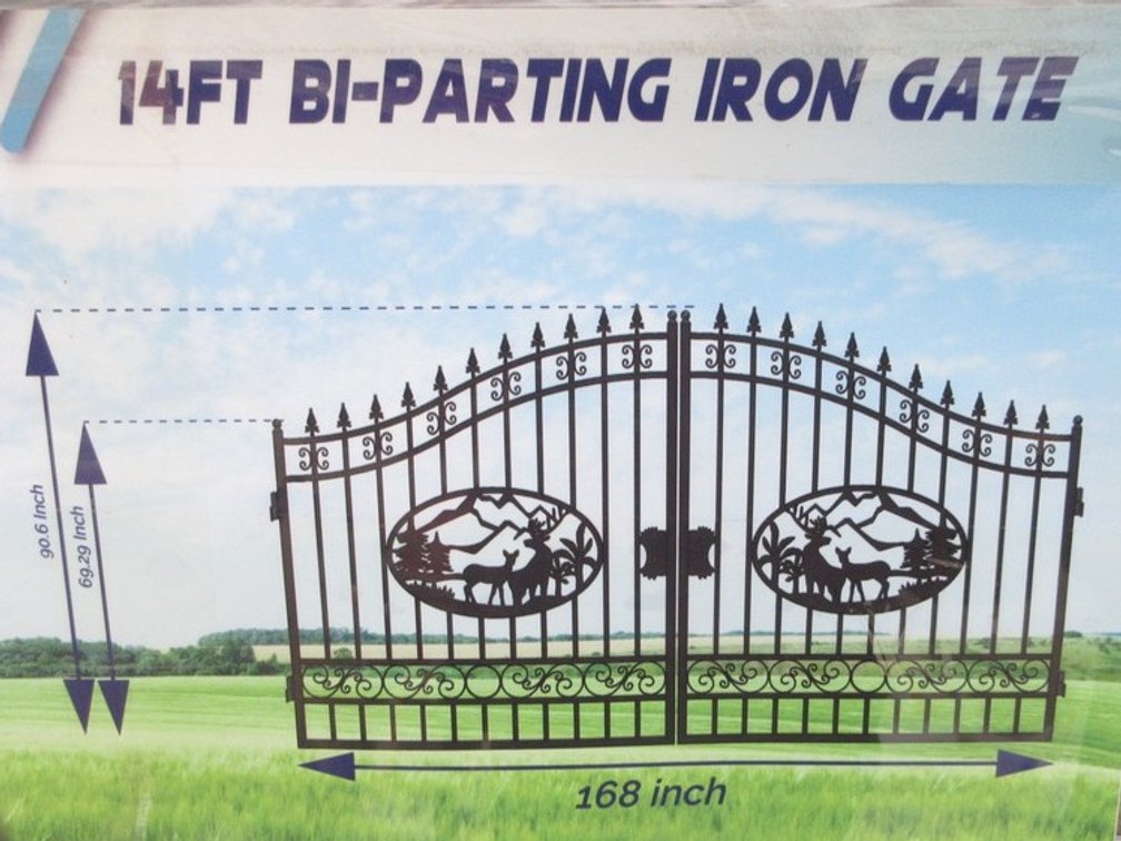 14ft Bi-parting iron gate