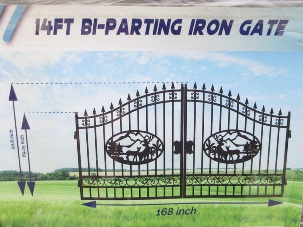 14ft Bi-parting iron gate
