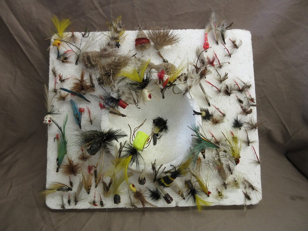 Group of fishing flies