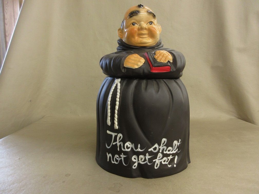 Ceramic Monk cookie jar