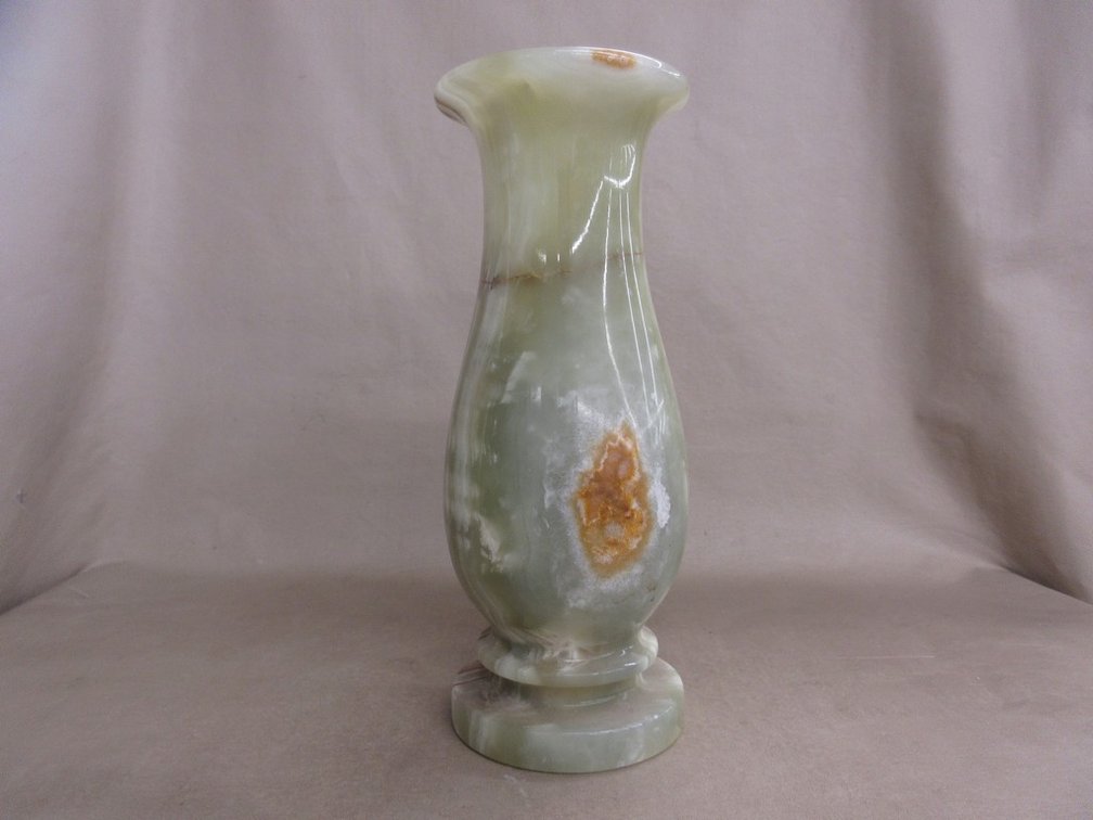 Heavy Onyx stone vase