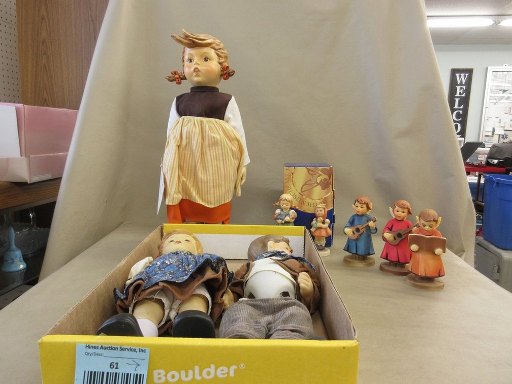 Hummel doll and figurine group